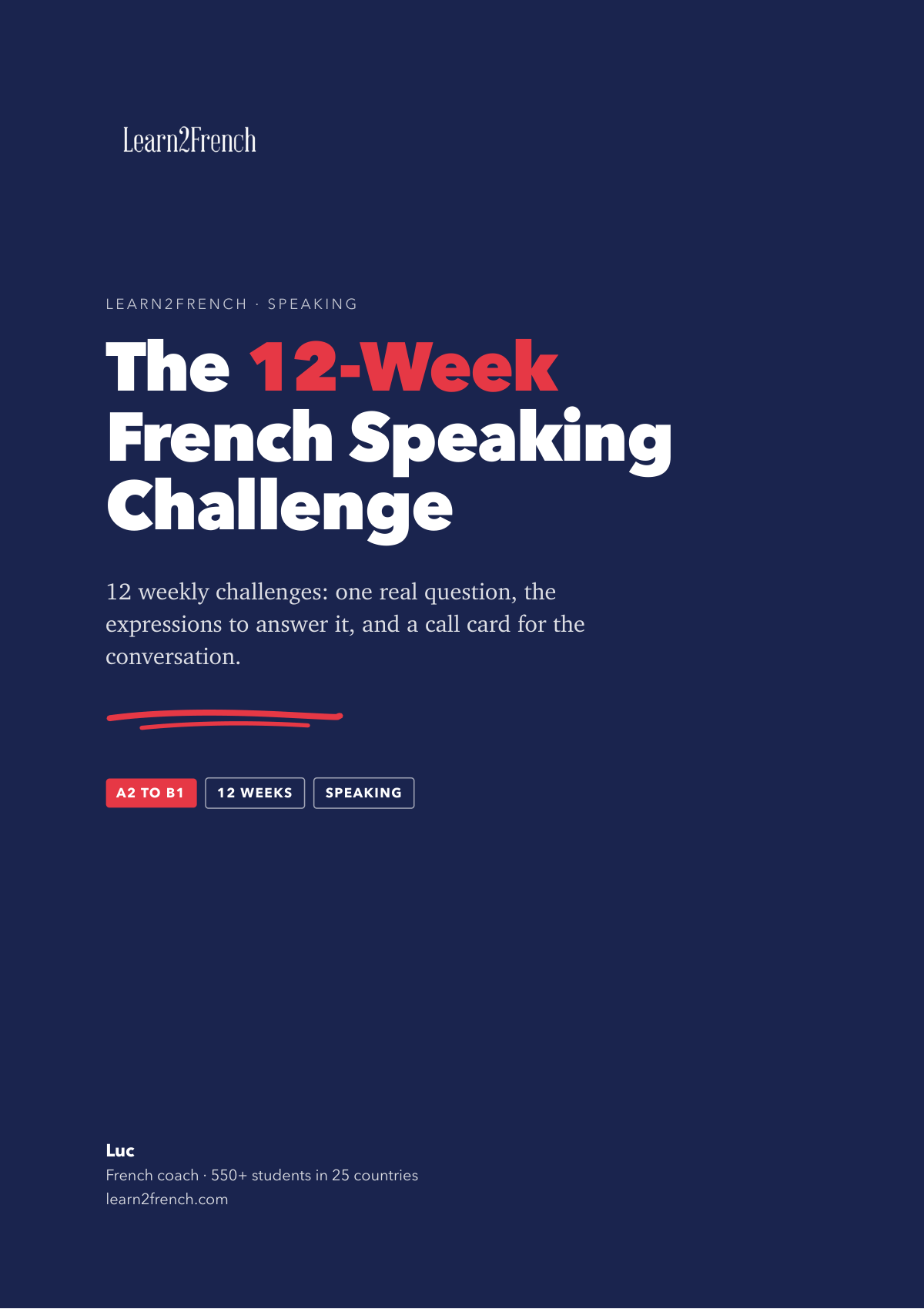 Cover of The 12-Week French Speaking Challenge