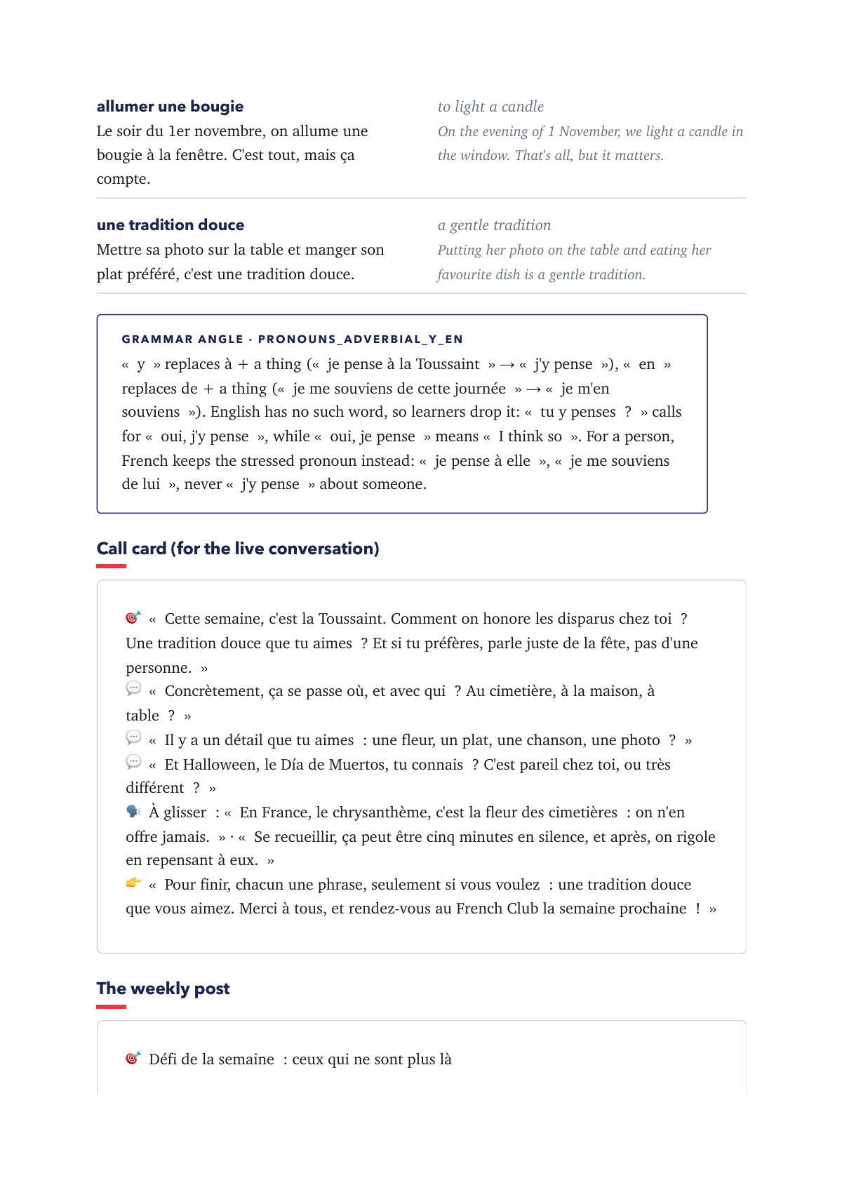 Sample page 3 of The 12-Week French Speaking Challenge