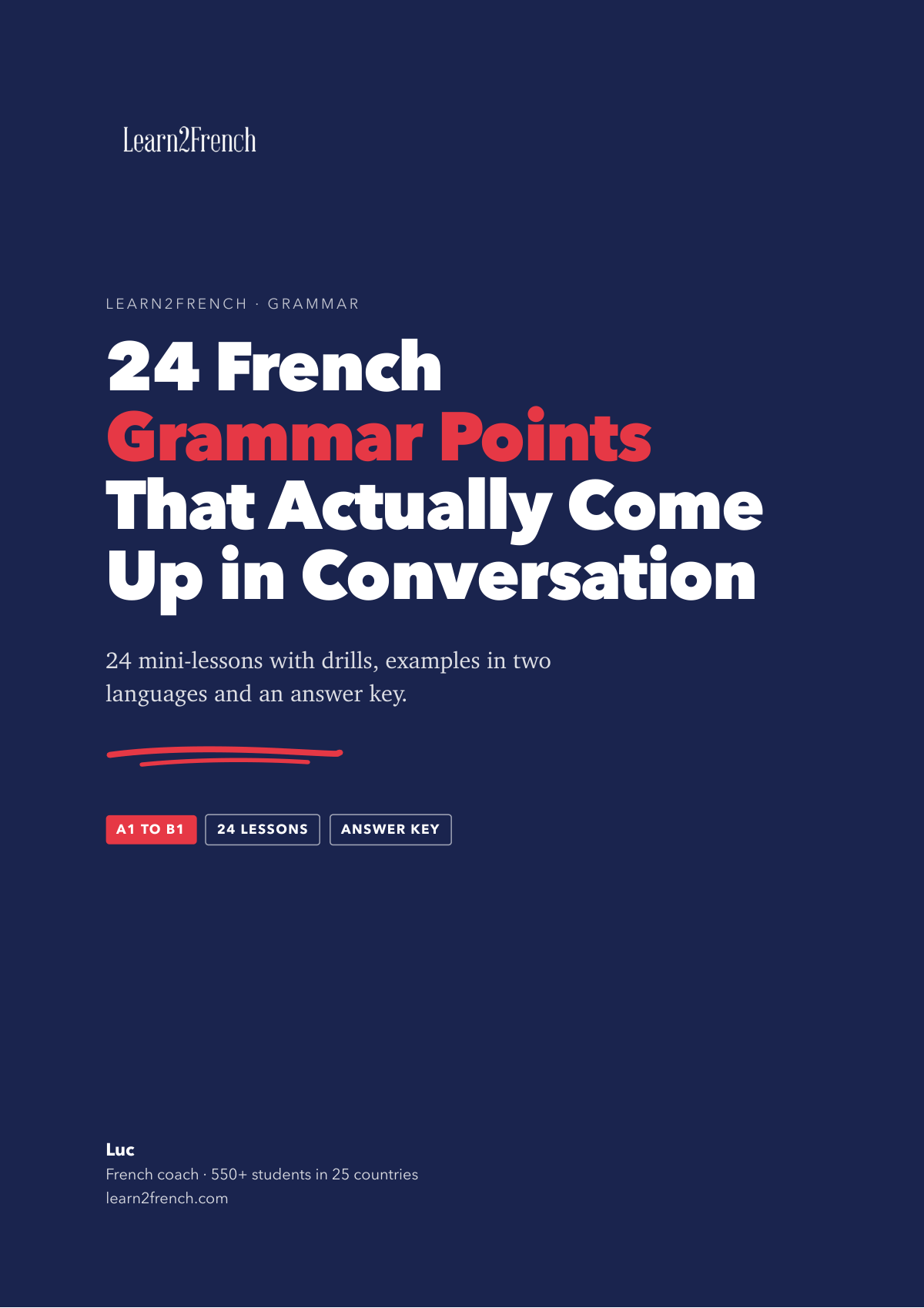 Cover of 24 French Grammar Points That Actually Come Up in Conversation