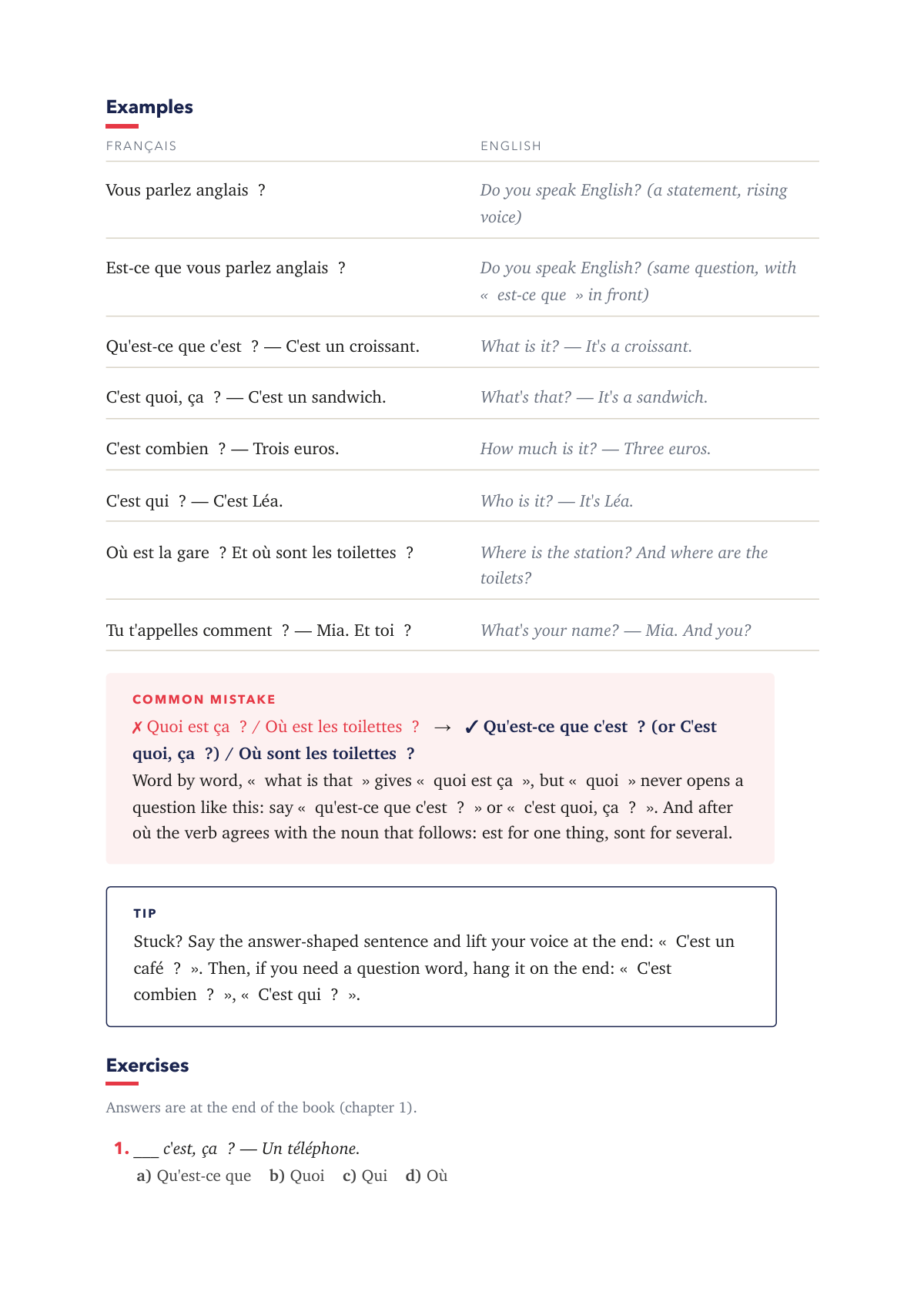 Sample page 1 of 24 French Grammar Points That Actually Come Up in Conversation