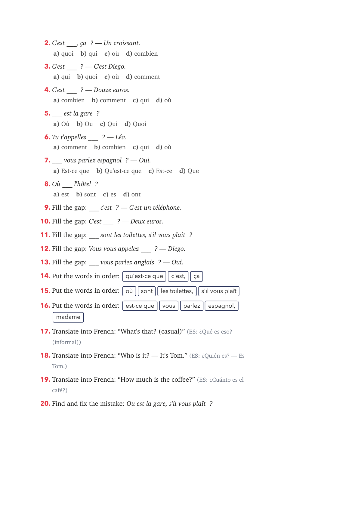 Sample page 2 of 24 French Grammar Points That Actually Come Up in Conversation