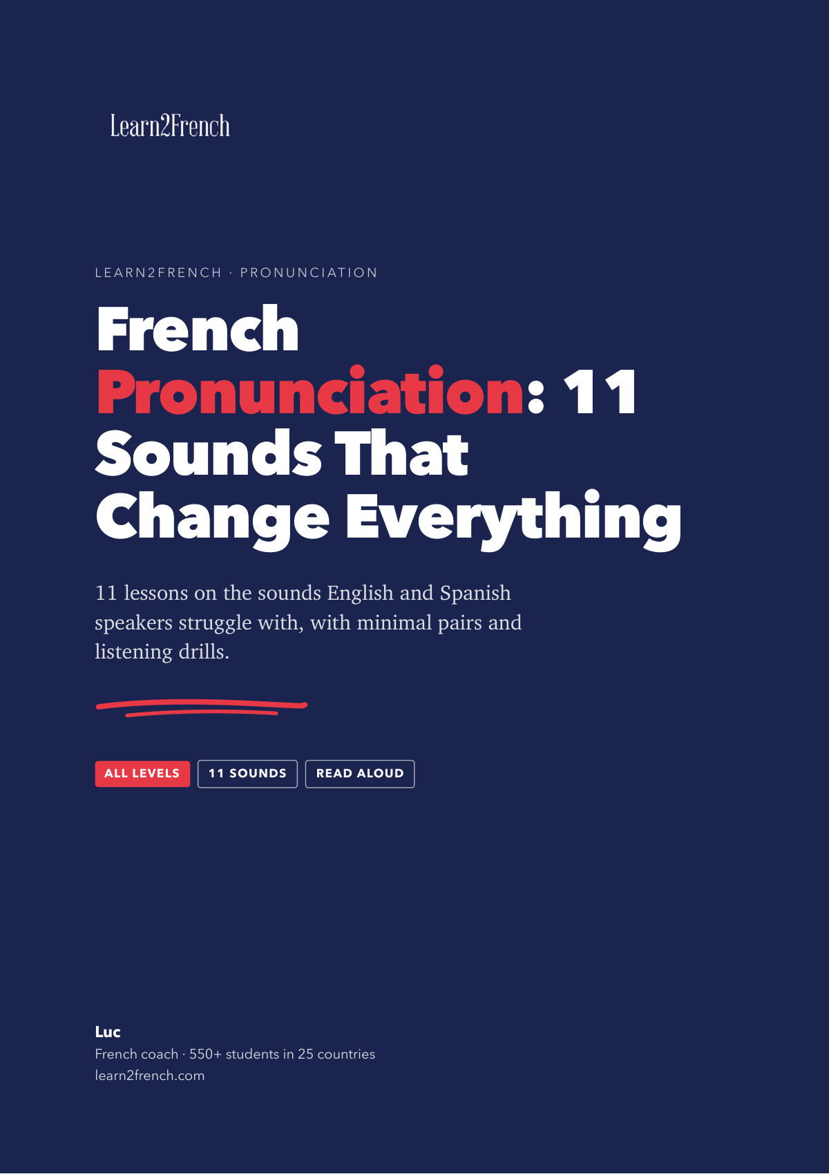 Cover of French Pronunciation: 11 Sounds That Change Everything